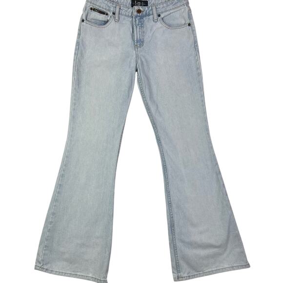 Lee Jeans Womens 11 Blue Flare leg Light Wash Denim Vintage Y2K - Picture 2 of 14